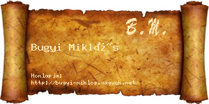 Bugyi Miklós névjegykártya