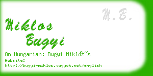 miklos bugyi business card